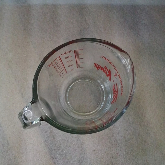Anchor Hocking Fire-King 498 2 Cup Glass Measuring Cup / Red - Picture 6 of 6
